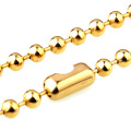 Fashion Gold Plated Men's Jewelry Titanium Steel Stainless Steel Jewelry Beads Chain Necklace With Chain 6mm